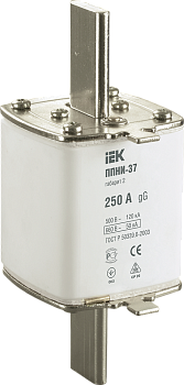 Плавкая вставка предохранителя ППНИ-37, габарит 2, 250А IEK  – купить силовое и модульное оптом и в розницу  Плавкая вставка предохранителя ППНИ-37, габарит 2, 250А IEK во Владивостоке