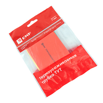 Термоусаживаемая трубка ТУТ нг 50/25 набор 7 цветов по 3 шт 100мм EKF PROxima во Владивостоке