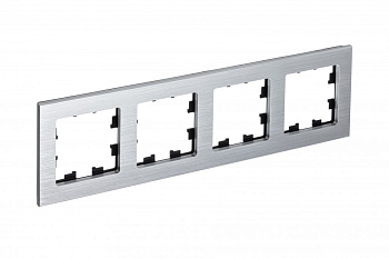 Рамка четырехместная AtlasDesign Nature SE металл серебро во Владивостоке