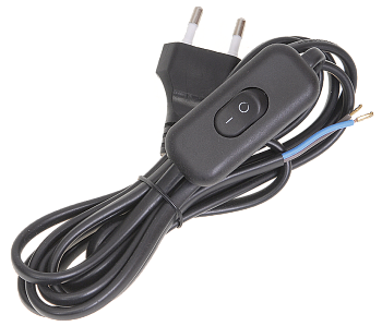 Шнур УШ-1КВ опрессованный с вилкой со встроенным выключателем 2х0,75/2метра черный IEK во Владивостоке