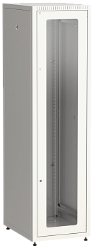 ITK Шкаф сетевой LINEA E 42U 600х600мм двери 2шт стеклянная передняя дверь задняя металлическая серый во Владивостоке
