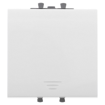 Кнопка одноклавишная модульная, Avanti "Белое облако", 2 модуля DKC во Владивостоке