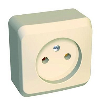 Розетка одинарная ЭТЮД SE накладная крем во Владивостоке