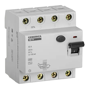 УЗО ВД1-63 4Р 63А 100мА GENERICA IEK во Владивостоке