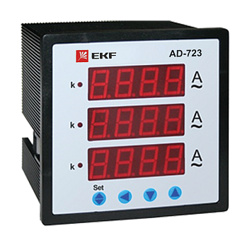 Амперметр AD-723 цифровой на панель (72х72) трехфазный EKF  PROxima во Владивостоке