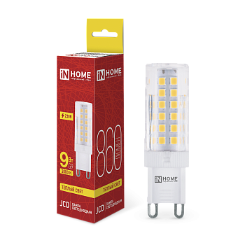 Лампа светодиодная LED-JCD 9Вт 230В G9 3000К 860Лм IN HOME во Владивостоке