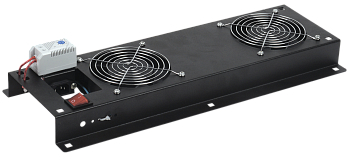 ITK Вентиляторная панель с выключателем и термостатом 2 модуля черная во Владивостоке