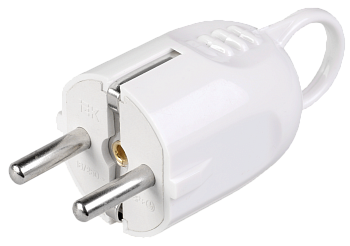 Вилка разборная IEK угловая с заземлением с кольцом ВПу12-01-Ст белая во Владивостоке