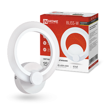 Светильник светодиодный ELEGANT BLISS-W 15Вт 230В 3000-6500K 1200Лм STEP COLOR белый IN HOME  – купить кабель и провод оптом и в розницу  Светильник светодиодный ELEGANT BLISS-W 15Вт 230В 3000-6500K 1200Лм STEP COLOR белый IN HOME во Владивостоке