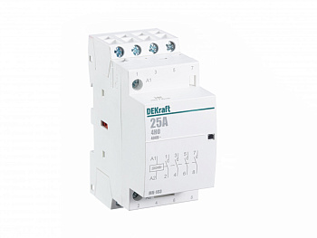 Модульный контактор МК-103 4НО 25А 230В DEKraft  – купить силовое и модульное оптом и в розницу  Модульный контактор МК-103 4НО 25А 230В DEKraft во Владивостоке