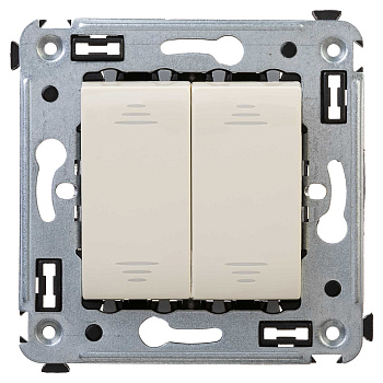Выключатель двухклавишный в стену, Avanti "Ванильная дымка" DKC во Владивостоке