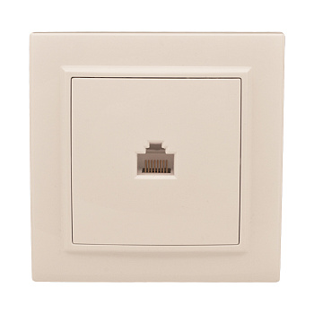 Розетка RJ-45 1-местная СП бежевый Минск EKF во Владивостоке