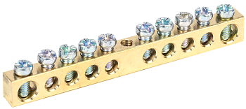 Шина PEN "земля-ноль" 6х9мм 10/1 (10групп/креп по центр) IEK во Владивостоке