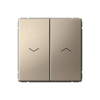 ARTGALLERY 2-клавишный ВЫКЛЮЧАТЕЛЬ ДЛЯ ЖАЛЮЗИ, 2х сх.4, 10А, механизм, ШАМПАНЬ во Владивостоке