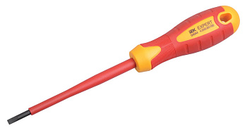Отвертка шлицевая Expert 5.5х1.0х125мм 1000В IEK  – купить  ручной и электроинструмент оптом и в розницу  Отвертка шлицевая Expert 5.5х1.0х125мм 1000В IEK во Владивостоке