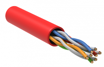 ITK Кабель связи витая пара U/UTP кат.5E 4х2х24AWG LSZH красный 305м  – купить кабель и провод оптом и в розницу  ITK Кабель связи витая пара U/UTP кат.5E 4х2х24AWG LSZH красный 305м во Владивостоке