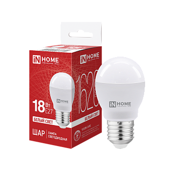 Лампа светодиодная LED-ШАР-VC 18Вт 230В E27 4000K 1620Лм IN HOME во Владивостоке