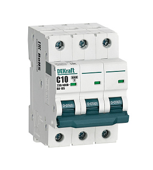 Автоматический выключатель DEKraft ВА-105 3P 10A 10кА х-ка C во Владивостоке
