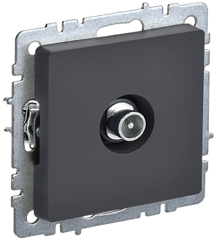 Розетка телевизионная проходная BRITE IEK графит во Владивостоке