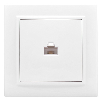 Розетка компьютерная одинарная Минск EKF белая во Владивостоке