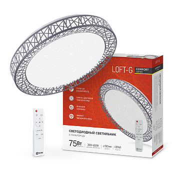 Светильник светодиодный COMFORT LOFT-G 75Вт 230В 3000-6500K 6000Лм 500x105мм с пультом ДУ IN HOME  – купить кабель и провод оптом и в розницу  Светильник светодиодный COMFORT LOFT-G 75Вт 230В 3000-6500K 6000Лм 500x105мм с пультом ДУ IN HOME во Владивостоке