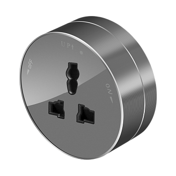 Розетка универс. круглая 13А/250В Графит MultiTrack SE во Владивостоке