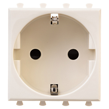 Розетка модульная, 2P+E, с защитной шторкой, Avanti "Ванильная дымка", 2 мод. DKC во Владивостоке