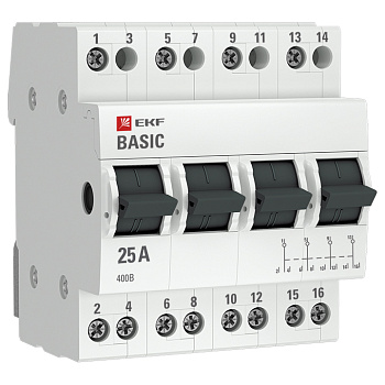 Трехпозиционный переключатель 4P 25А EKF Basic во Владивостоке