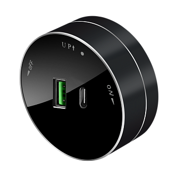 Розетка 2хUSB (тип А+С) 18Вт, 5В/3А Антрацит MultiTrack SE во Владивостоке