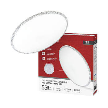 Светильник светодиодный NEO MYSTERY-5540-WH 55Вт 230В 4000K 4400Лм 375x58мм белый IN HOME во Владивостоке