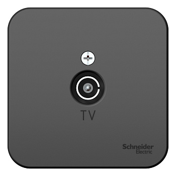 Розетка телевизионная BLANCA SE накладная с изоляционной пластиной антрацит во Владивостоке