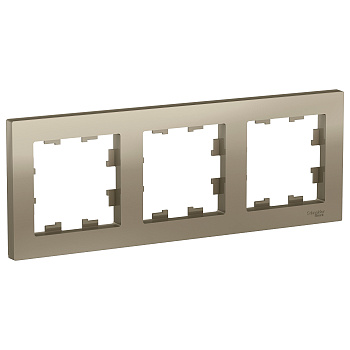 Рамка тройная AtlasDesign SE шампань во Владивостоке