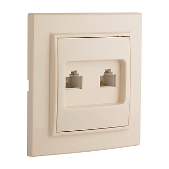 Минск Розетка RJ-45 2-местная СП бежевая EKF во Владивостоке