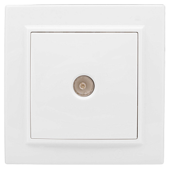 Розетка телевизионная одинарная Минск EKF белая во Владивостоке