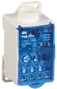 Распределительный блок IEK на DIN-рейку РБД-250А во Владивостоке