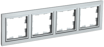 Рамка четырехместная BRITE IEK алюминий во Владивостоке