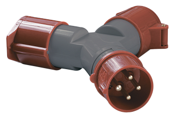 Адаптер двухлучевой TS1012-214 3Р+РЕ 16А 380В IP44 IEK во Владивостоке