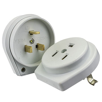 Разъем печной РШ/ВШ 32А 250В АБС встроенный белый во Владивостоке