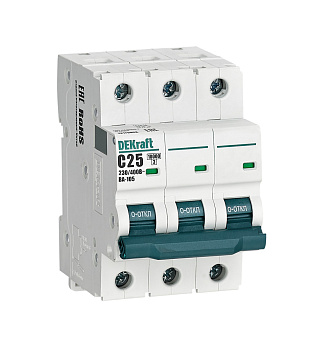 Автоматический выключатель DEKraft ВА-105 3P 25A 10кА х-ка C во Владивостоке