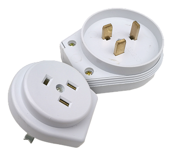 Разъем печной РШ/ВШ 32А 250В пластиковый встраиваемый белый 9133 IN HOME во Владивостоке