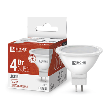 Лампа светодиодная LED-JCDR-VC 4Вт 230В GU5.3 4000К 320Лм IN HOME во Владивостоке
