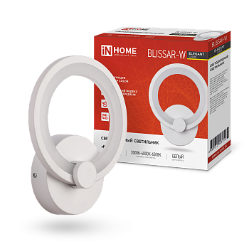 Светильник светодиодный ELEGANT BLISSAR-W 15Вт 230В 3000-6500K 1050Лм STEP COLOR белый IN HOME  – купить кабель и провод оптом и в розницу  Светильник светодиодный ELEGANT BLISSAR-W 15Вт 230В 3000-6500K 1050Лм STEP COLOR белый IN HOME во Владивостоке