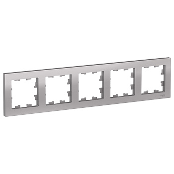 Рамка пятиместная AtlasDesign SE алюминий во Владивостоке