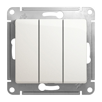 Выключатель трехклавишный Glossa SE перламутр во Владивостоке