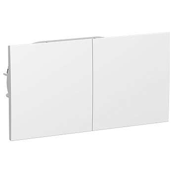 Розетка двойная AtlasDesign SE с заземлением со шторками со сдвижной крышкой в сборе белая во Владивостоке