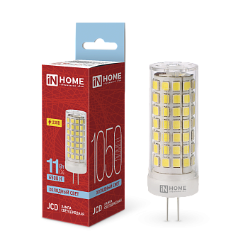 Лампа светодиодная LED-JCD 11Вт 230В G4 6500К 1050Лм IN HOME во Владивостоке
