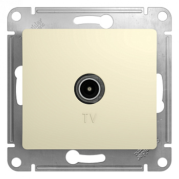 Розетка ТВ Glossa молочный во Владивостоке