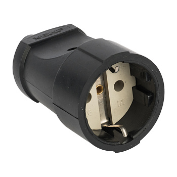 Гнездо штепсельное с заземлением черное 16А 250В EKF PROxima во Владивостоке