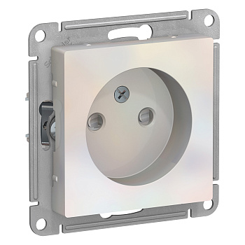 Розетка одинарная AtlasDesign SE со шторками жемчуг во Владивостоке