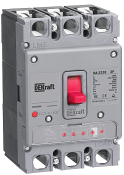 Автоматический выключатель силовой ВА-333E 3P 250А 50кА с электронным расцепителем DEKraft  – купить силовое и модульное оптом и в розницу  Автоматический выключатель силовой ВА-333E 3P 250А 50кА с электронным расцепителем DEKraft во Владивостоке